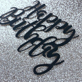 Happy Birthday Rose Gold / Black Cake Topper Happy Birthday Monogrammed Cake Topper Cake Decor